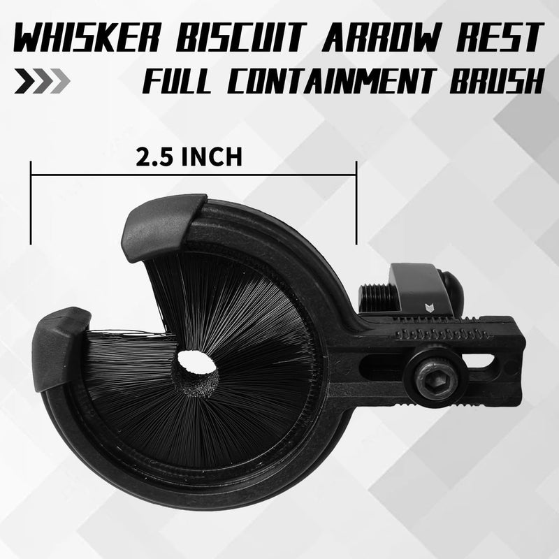 longbowmaker Whisker Biscuit Quick Shot Archery Arrow Rest - Full Containment Brush Rest for Accurate Shots for Left and Right Bow - Image 2